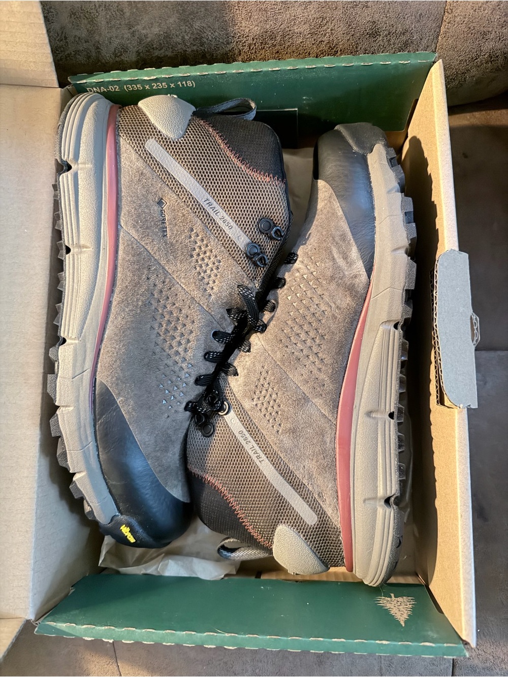 Danner Men's Taupe and Pink Accent Hiking Boots